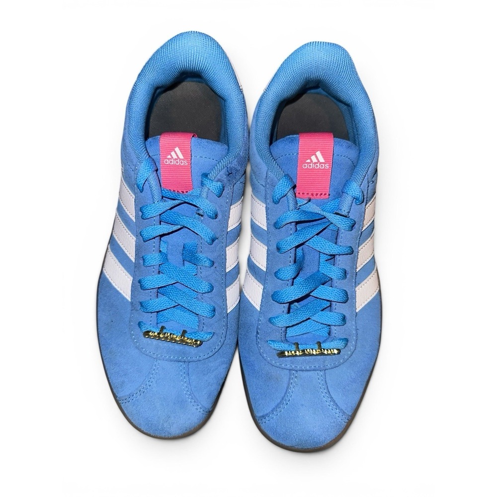 Adidas Women's VL Court 3.0 Shoes, Style# ID9074, Size 7.5 Blue Burst Gum - Picture 8 of 9